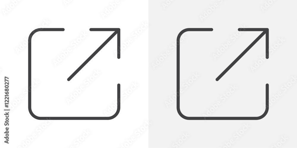 Poster external link icon outline vector sign