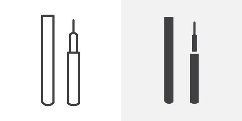 Eye liner icon Outline vector sign