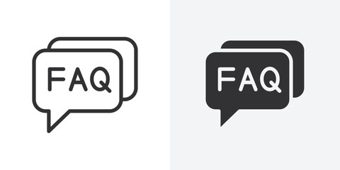 FAQ icon Outline vector sign