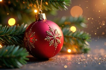 Christmas ornament with gold , ornament, hanging, colorful