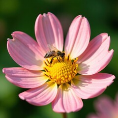 Close-up of a flower with pollen and bees, flora, organic, flowers