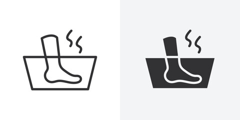 Foot Soak icon Outline vector sign