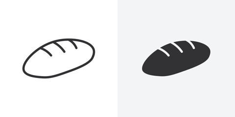 French bread icon Outline vector sign
