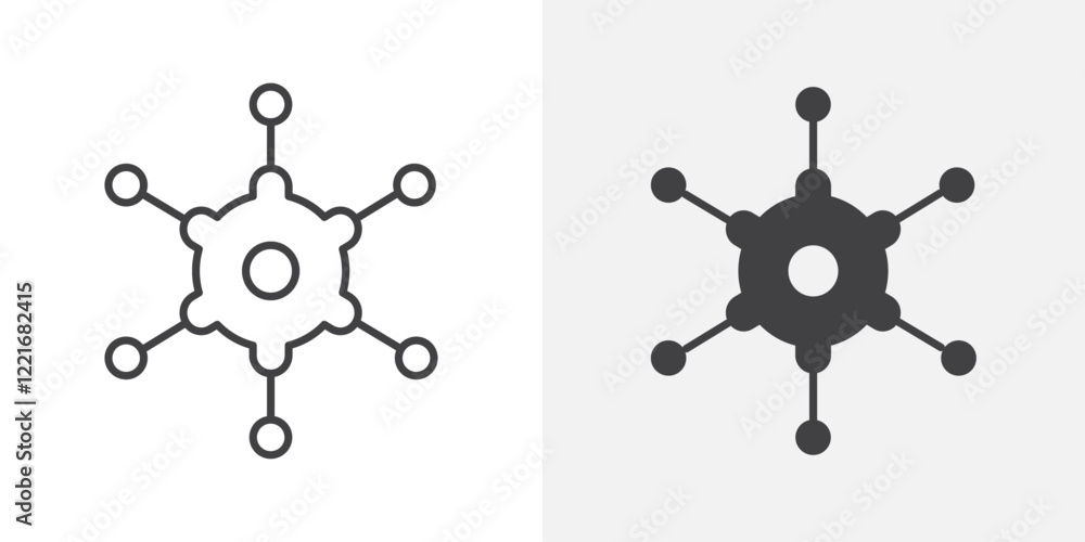 Poster function icon outline vector sign