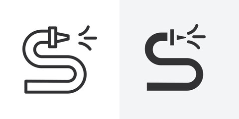 garden hose icon Outline vector sign