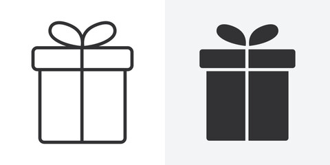gift boxes icon Outline vector sign