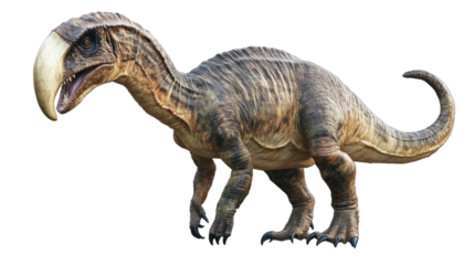 Anatotitan - A Detailed 3D model of a duck-billed dinosaur, Anatotitan, showcasing its distinct beak and long, curved tail. The intricate details bring this prehistoric creature to life.