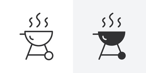 grill icon Outline vector sign