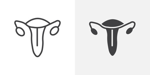 Gynecology icon Outline vector sign