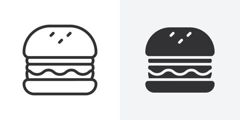 Hamburger icon Outline vector sign