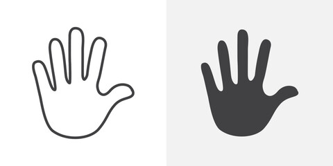 Hand icon Outline vector sign