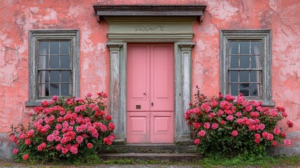 Pink Door, Roses, and Old Walls: A Charming Irish Cottage