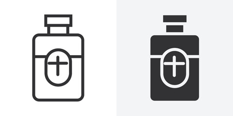 holy water bottle icon Outline vector sign