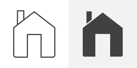 Home icon Outline vector sign