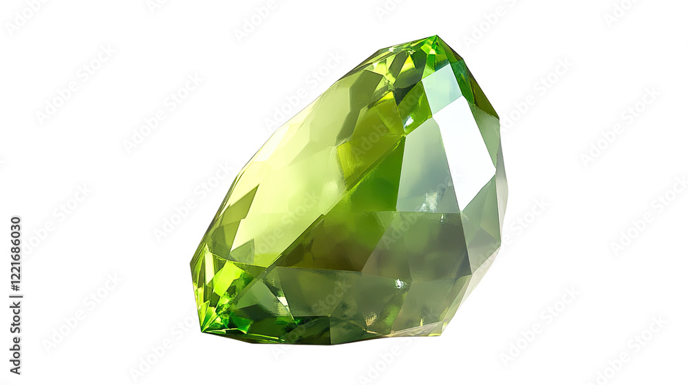Poster luminous green peridot gemstone: a captivating image showcasing a vibrant,faceted peridot gemstone, 