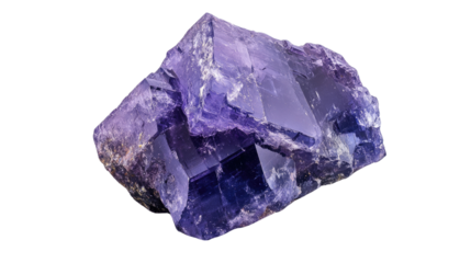 Violet Fluorite Cluster: A vibrant purple cluster of fluorite crystals with multifaceted facets and shimmering luminosity.