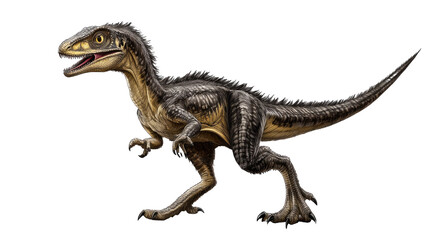 Fototapeta premium Majestic Baryonyx Dinosaur: A detailed illustration of a Baryonyx, a fearsome theropod dinosaur with distinctive large claws, showcasing its powerful build and unique features. 