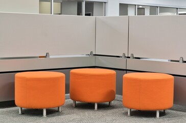 Office furniture ottoman lounge seating chairs decor ergonomic design.