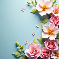 Dainty floral swirls in pastel hues, retro, floral, soft colors