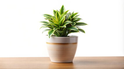 Obraz premium Potted Plant on Wooden Surface