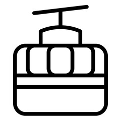 Elevator Cabin Electric Line Icon