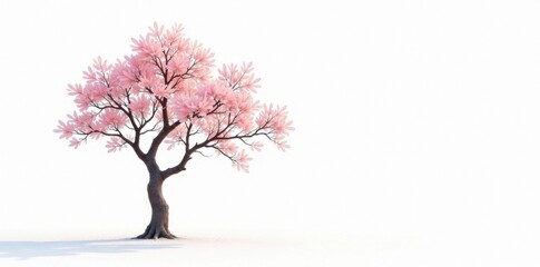 Obraz premium Single tree with bare branches on white background , trees, branches, leaves