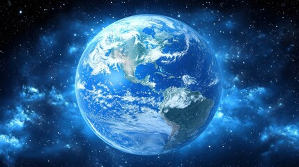 Obraz premium Earth from Space: A Stunning Celestial View of Our Planet