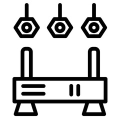 Cctv Office Remote Line Icon