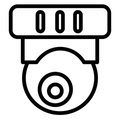 Security Cctv Camera Line Icon