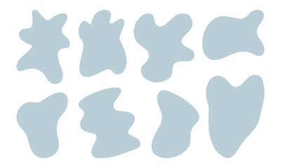 Abstract Light Blue Blob Shape Icon. A collection of abstract light blue blob shapes with soft and organic designs, perfect for modern, minimalist, and creative projects