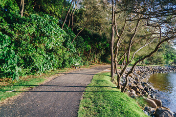 Half Moon Bay path towards Point Cartwright, Mooloolaba, QLD, Australia