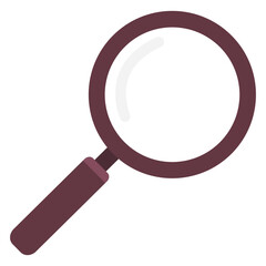 a magnifying glass flat icon vector isolated on white background.