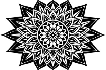 The beauty of simplicity with this flower mandala vector art illustration
