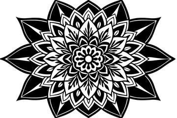 The beauty of simplicity with this flower mandala vector art illustration