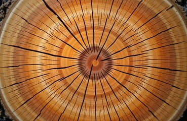 Closeup view of cedar wood texture. Distinct grains, rings create visually appealing pattern. Natural wood grain shows clear detail of tree growth. Perfect for design inspiration. Ideal for nature