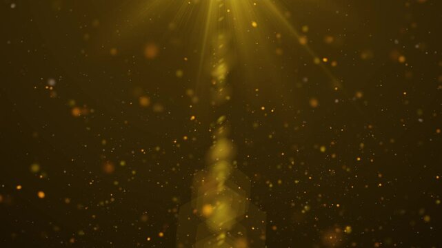 Golden Summer concept the motion of bokeh sunlight natural shadow overlay loop background, logo titles in award, music, wedding, anniversary, party and presentation backdrops, corporate.