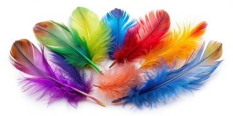 Obraz premium Colorful Feathers Arrangement