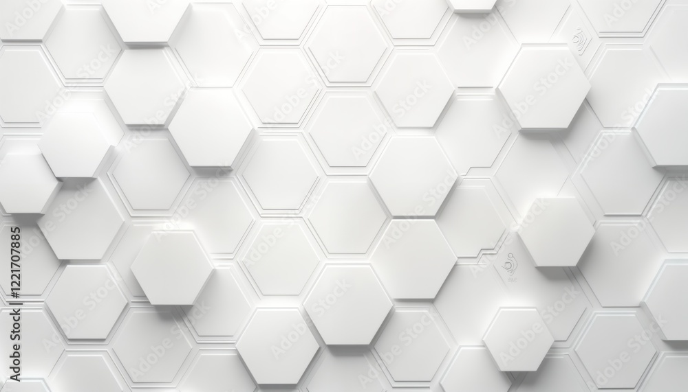 Poster abstract tech background with repeating hexagon shapes. modern design with 3d effect. suitable for t