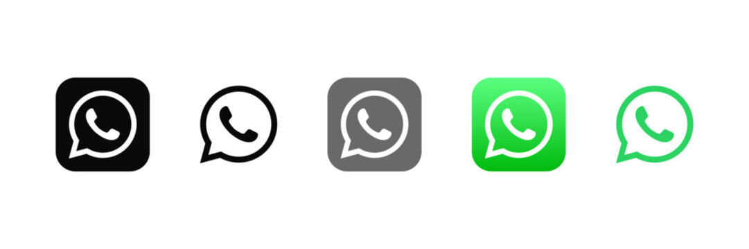 Whatsapp logo. whatsapp icon , social media icons. social media and social network logos. vector editorial