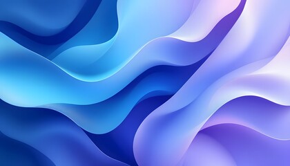 Obraz premium An ultra-realistic abstract background composed of flowing, layered gradients in shades of deep blue, vibrant turquoise, and soft lavender. The design has a fluid, organic feel, with soft waves of col
