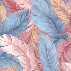 Pastel Feather Pattern