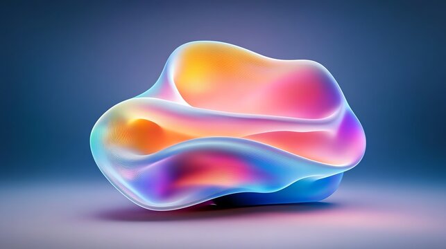 Crisp modern fonts, glowing abstract backgrounds, futuristic aesthetic, 3D illustration