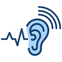 Hearing Test Blue Icon