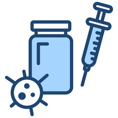Immunization Review Blue Icon