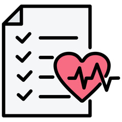 Health Assessment Outline Color Icon