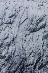 Snowy mountain rock formations, intricate patterns. Winter landscape texture. , Jasper National Park, Alberta, Canada