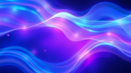 Fototapeta premium Abstract Neon Wave Background Design