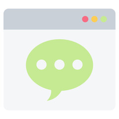 Computational Linguistic Flat Icon