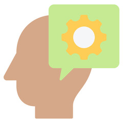 Cognitive Linguistic Flat Icon