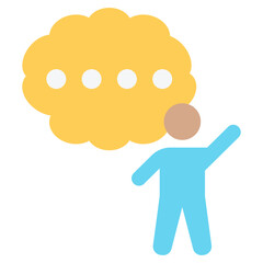 Speech Act Flat Icon